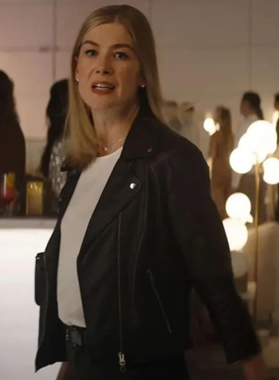 Harpoon Veronika Vanderberg Inspired Black Real Leather Leather Jacket - Now You See Me Now You Don't Style