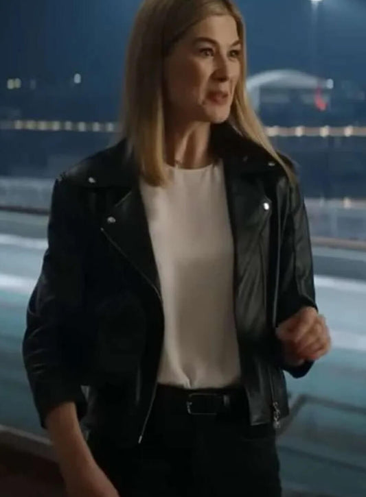 Harpoon Veronika Vanderberg Inspired Black Real Leather Leather Jacket - Now You See Me Now You Don't Style