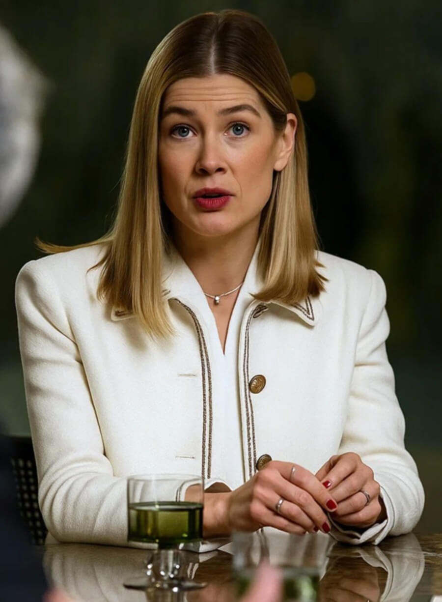 Harpoon Veronika Vanderberg Inspired White Wool Fabric Wool Jacket - Now You See Me Now You Don't Style