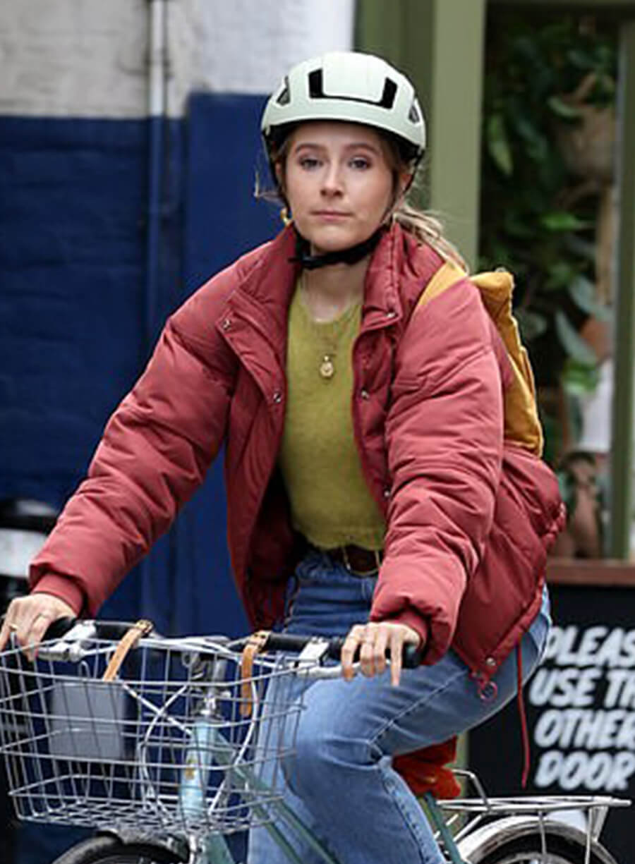 Harpoon Alison Brooks Inspired Red Leather Jacket - Code Of Silence Style