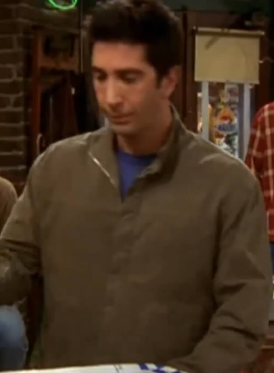 Harpoon Ross Geller Inspired Brown Cotton Fabric Cotton Jacket - Friends Style