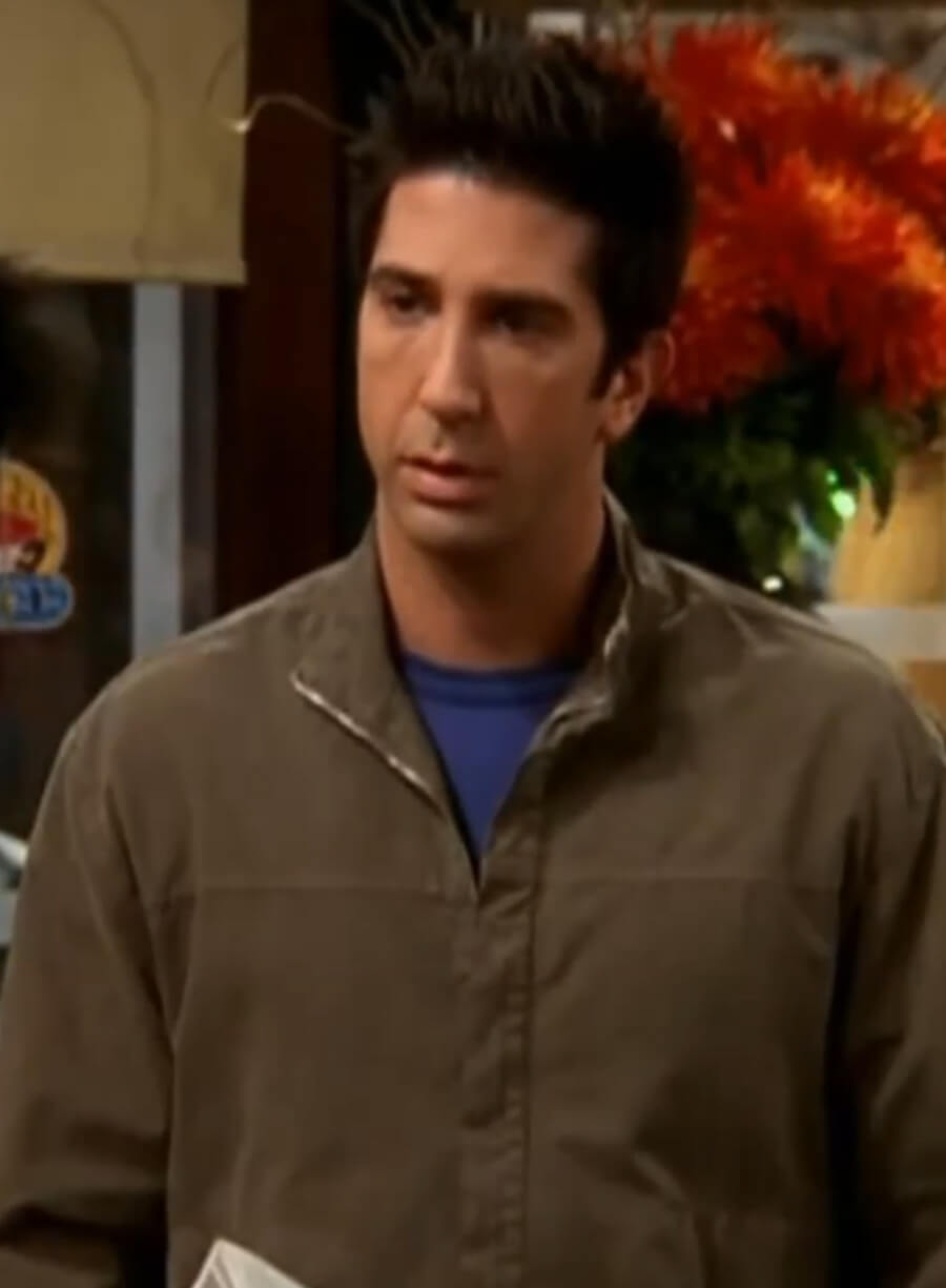 Harpoon Ross Geller Inspired Brown Cotton Fabric Cotton Jacket - Friends Style