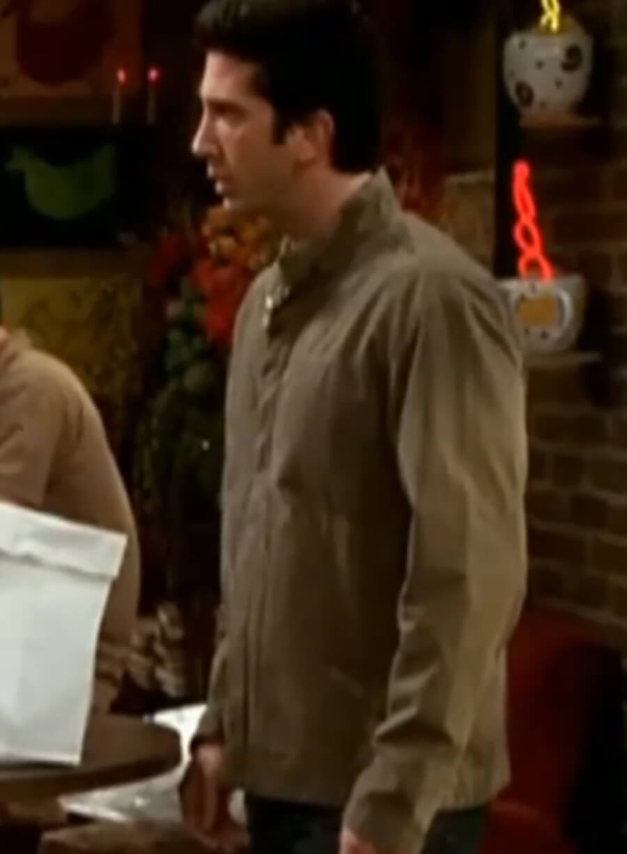 Harpoon Ross Geller Inspired Brown Cotton Fabric Cotton Jacket - Friends Style