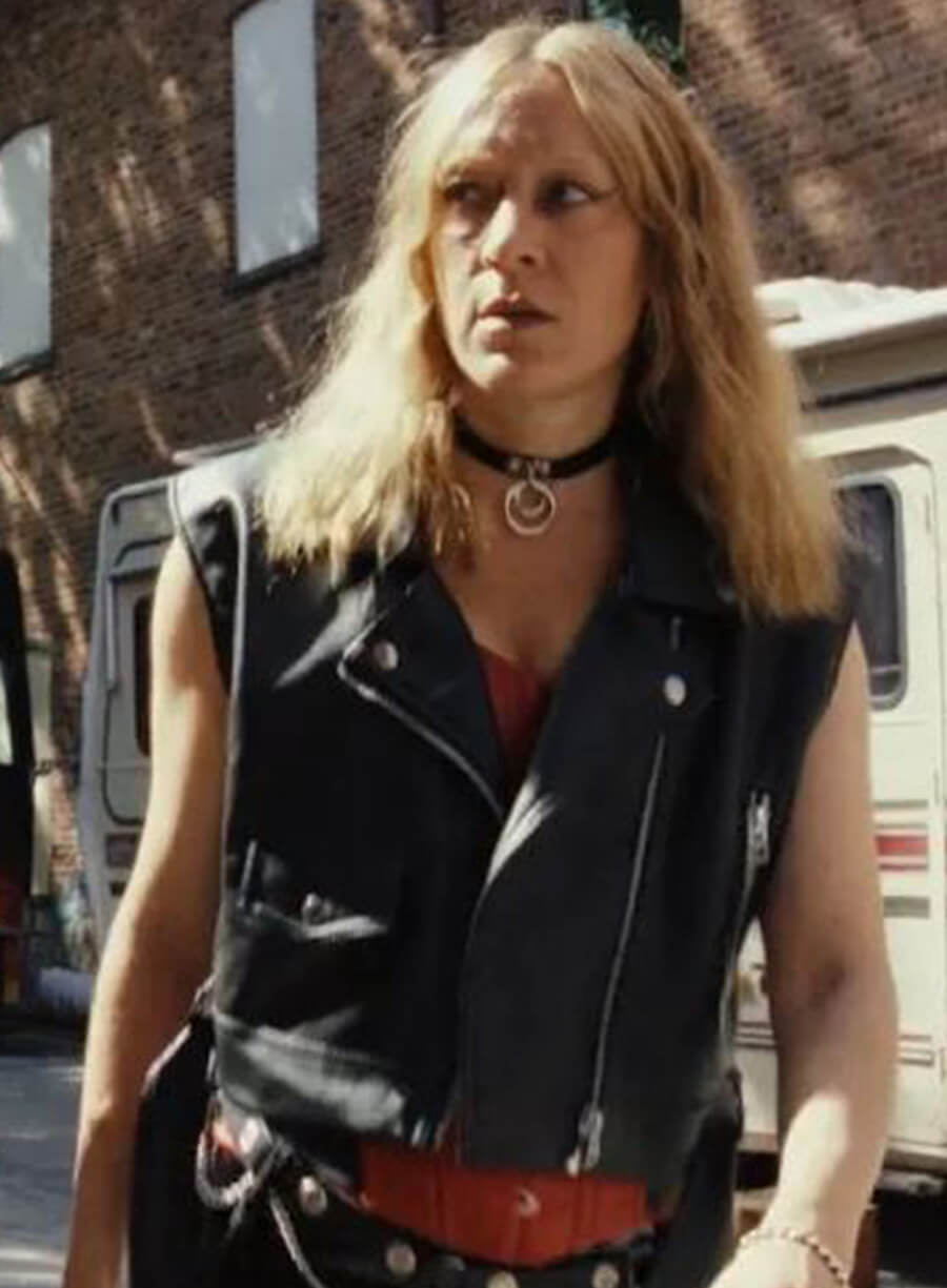 Harpoon Ruby Ruin Inspired Black Real Leather Biker Jacket - Poker Face Style