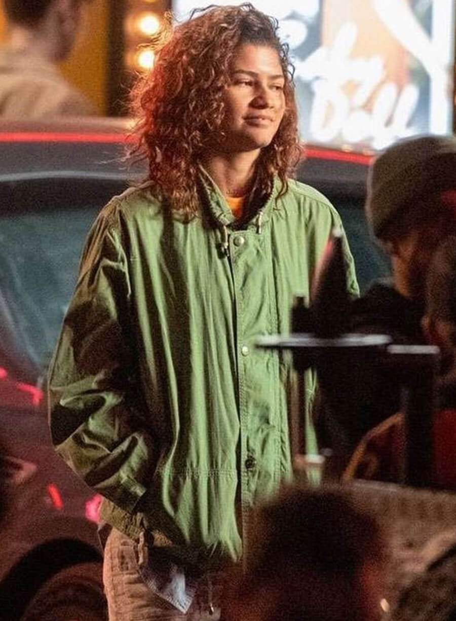 Harpoon Rue Bennet Inspired Red Leather Jacket - Euphoria Tv Series Style