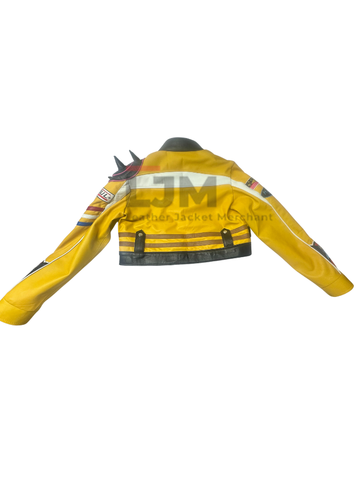 Harpoon Rumi Inspired Yellow Leather Jacket - KPop Demon Hunters Style