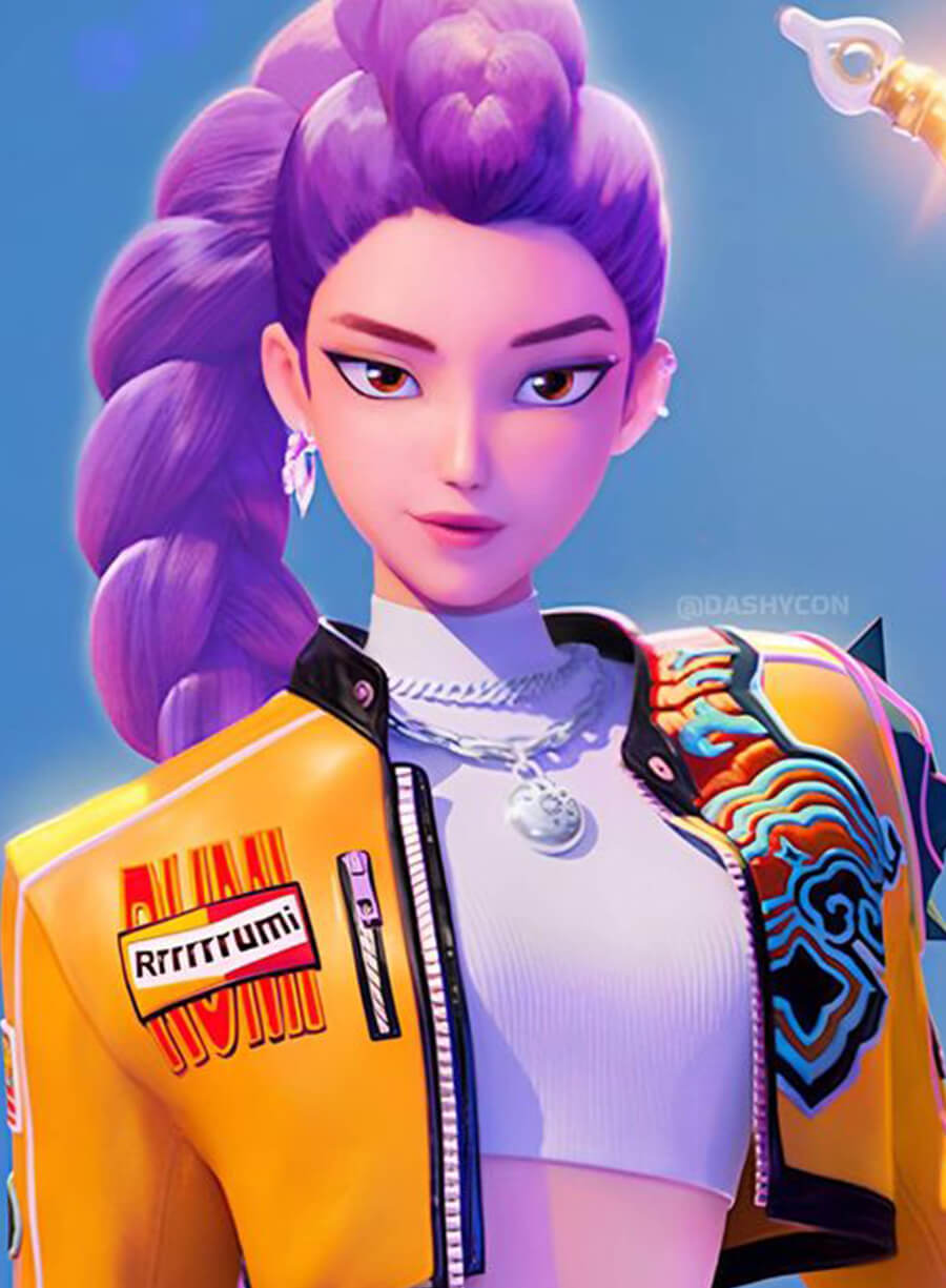 Harpoon Rumi Inspired Yellow Leather Jacket - KPop Demon Hunters Style