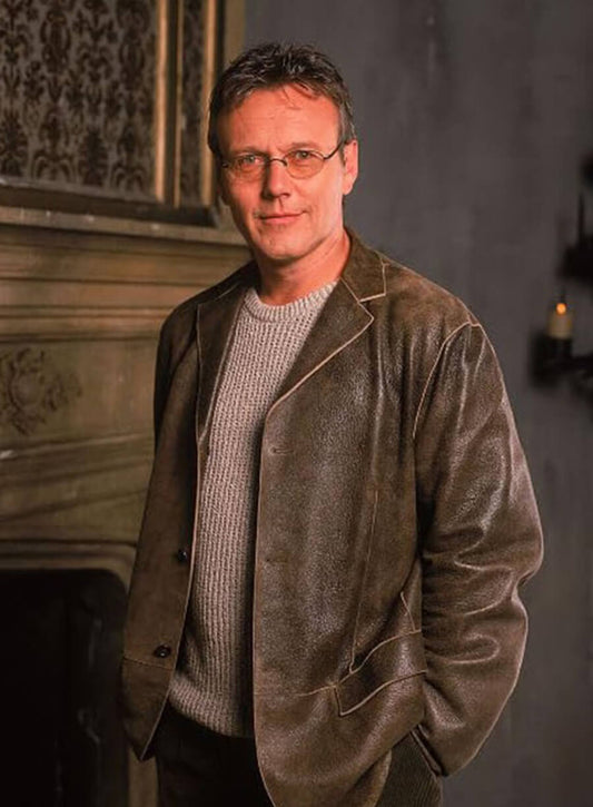 Harpoon Rupert Giles Inspired Brown Leather Jacket - Buffy The Vampire Slayer Style