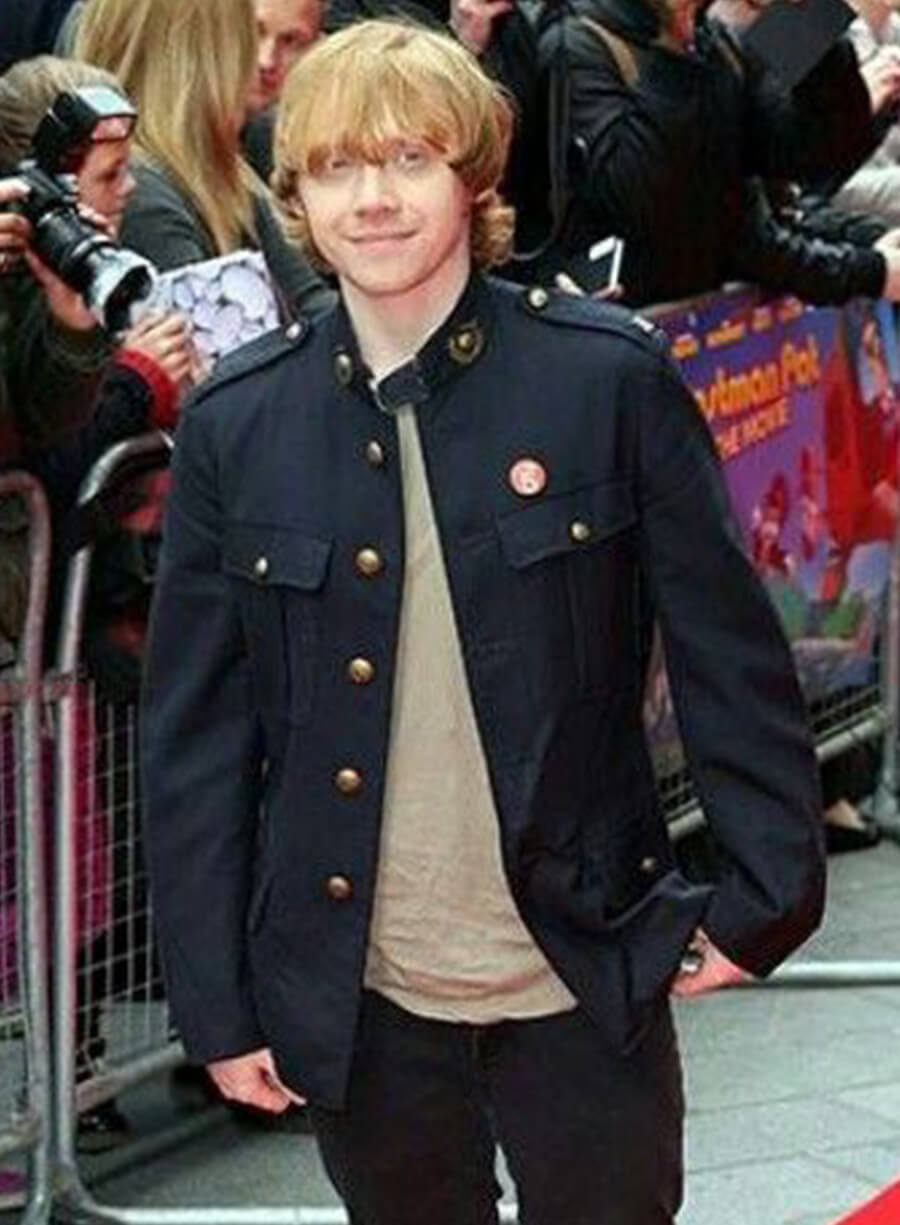 Harpoon Rupert Grint Inspired Black Cotton Jacket