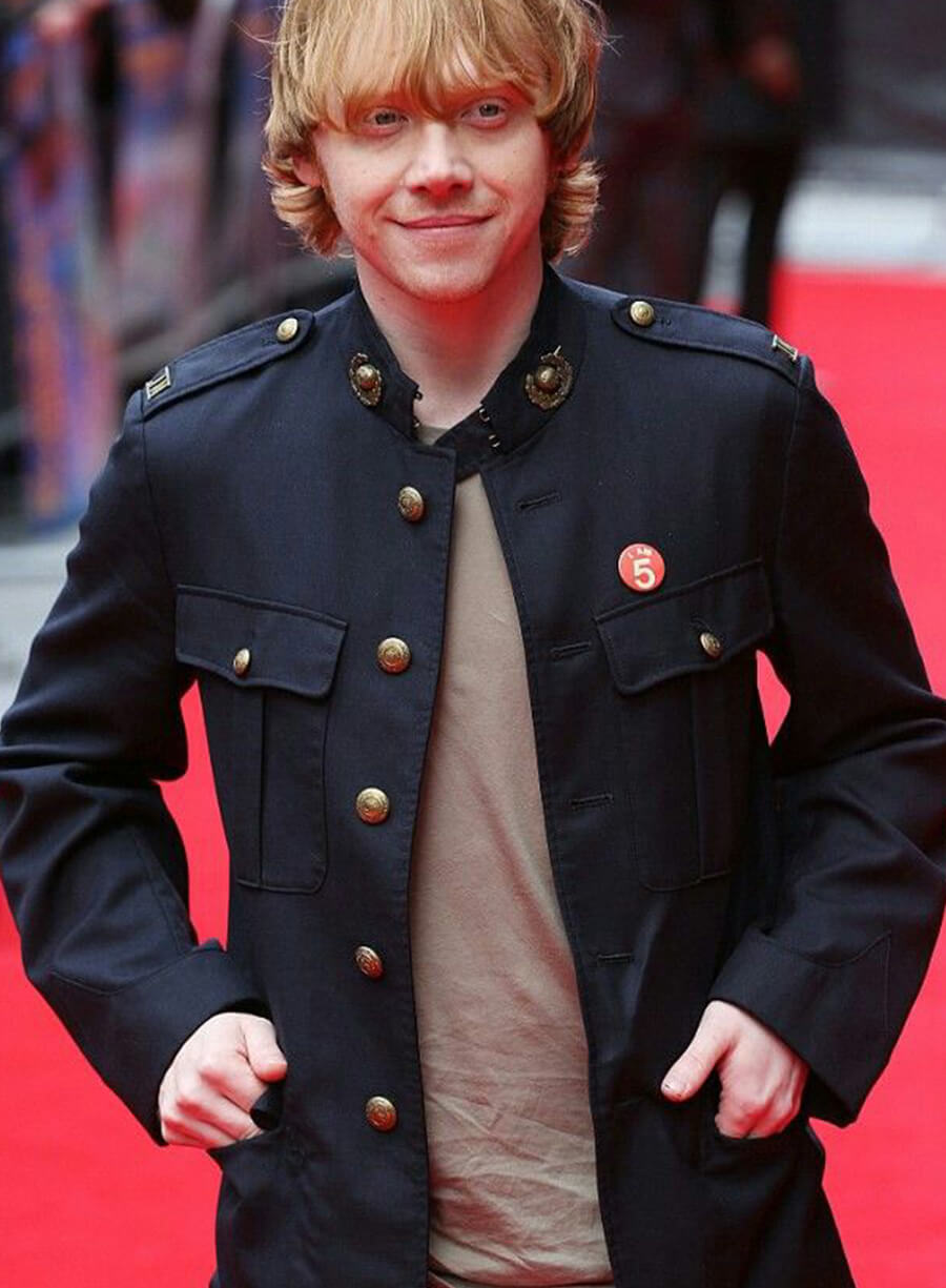 Harpoon Rupert Grint Inspired Black Cotton Jacket