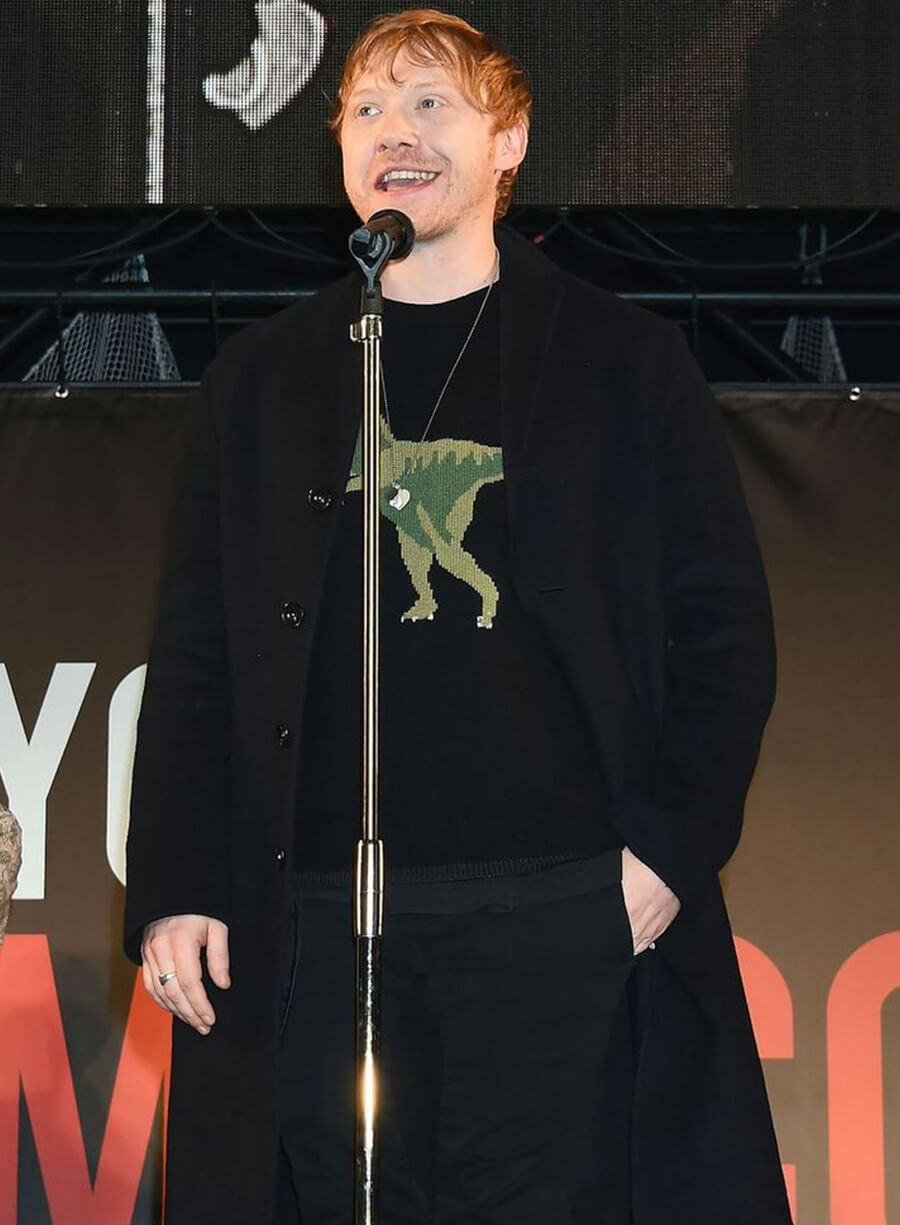 Harpoon Rupert Grint Inspired Black Coat