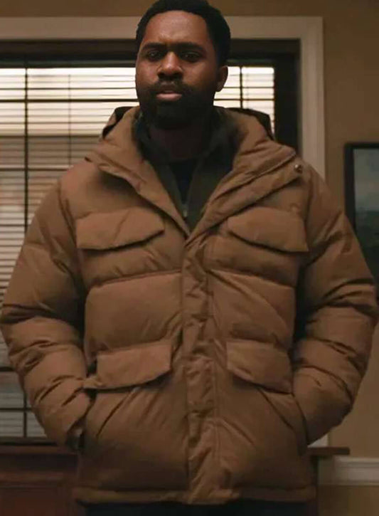 Harpoon Russell Greene Inspired Brown Hooded Jacket - Elsbeth S02 Style