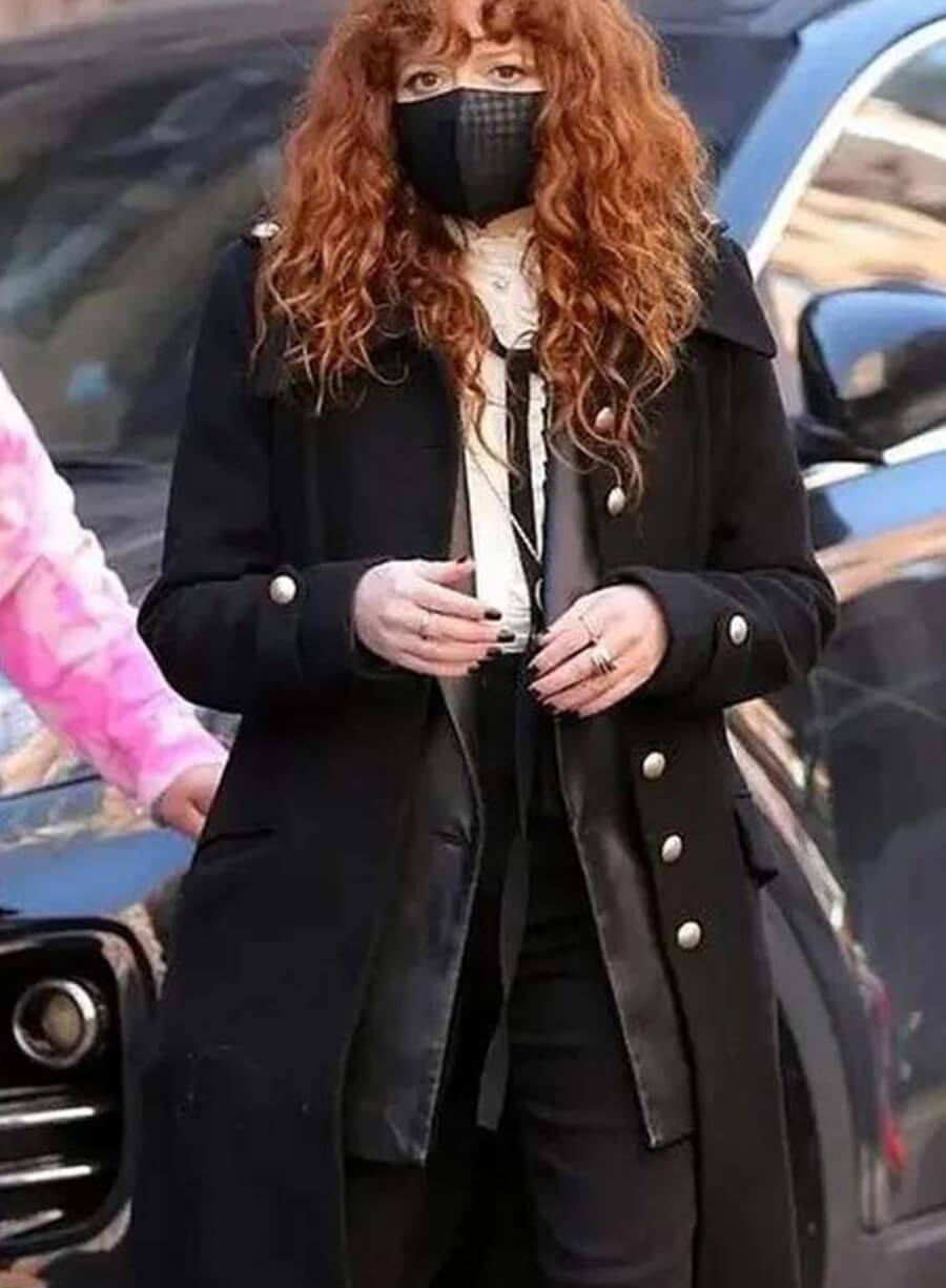 Harpoon Natasha Lyonne Inspired Black Wool Fabric Coat - Russian Doll Season 02 Style