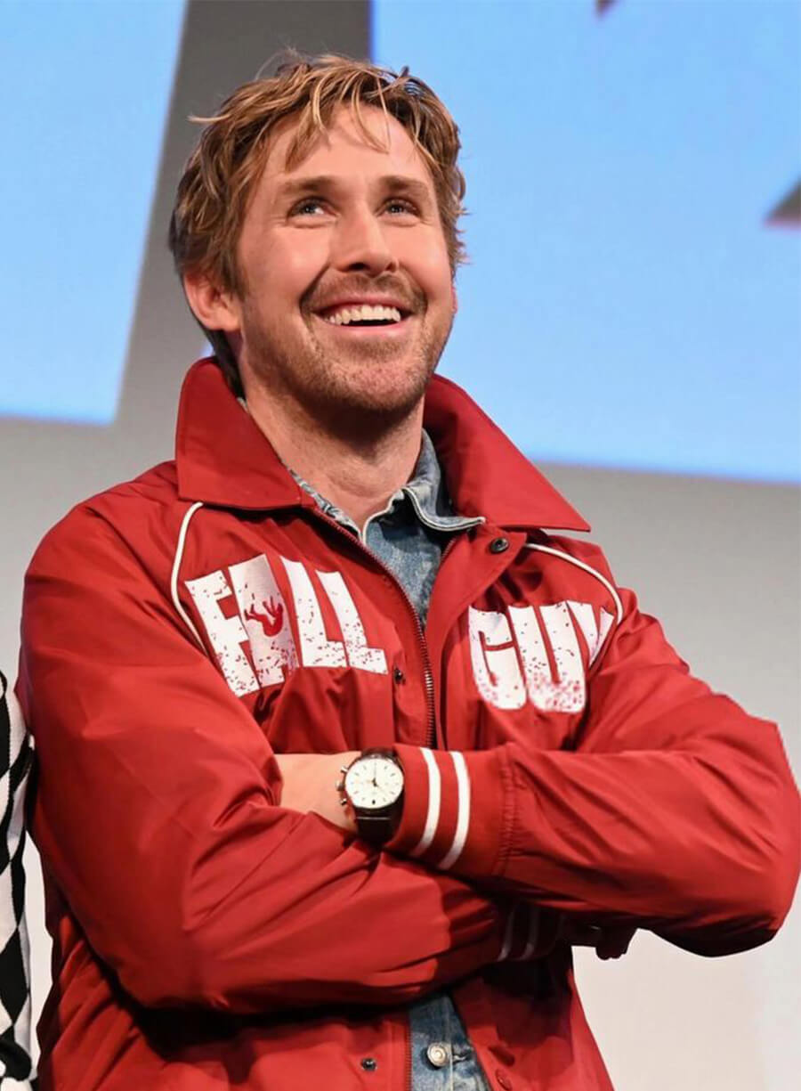 Harpoon Colt Seavers Inspired Red Leather Jacket - The Fall Guy 2024 Style
