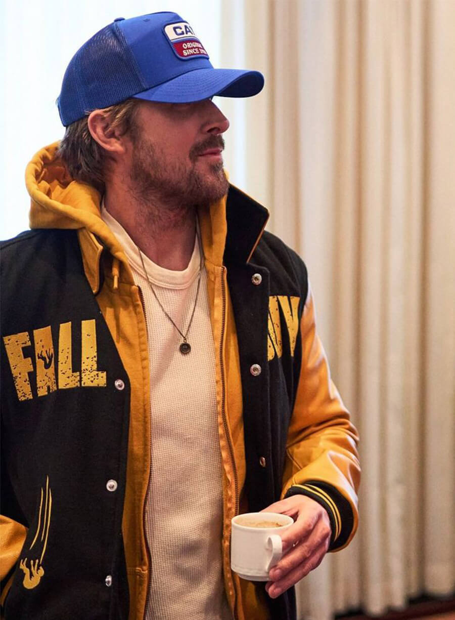 Harpoon Colt Seavers Inspired Yellow & Black Leather Jacket - The Fall Guy 2024 Style