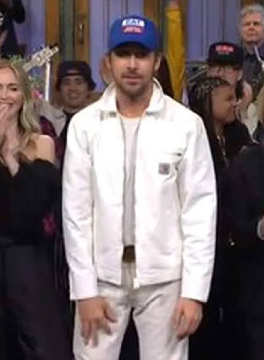Harpoon Colt Seavers Inspired White Leather Jacket - The Fall Guy Style