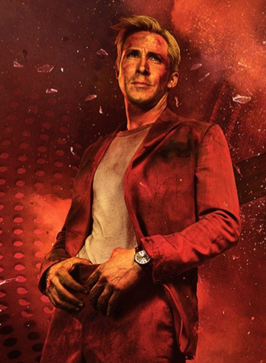 Harpoon Court Gentry Inspired Red Leather Jacket - The Gray Man Style
