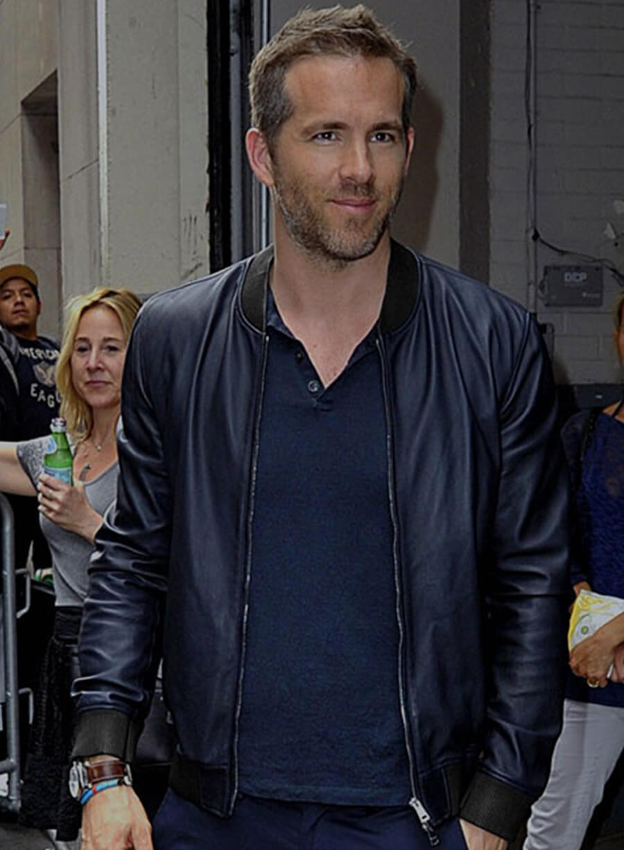 Harpoon Ryan Reynolds Inspired Black Bomber Jacket