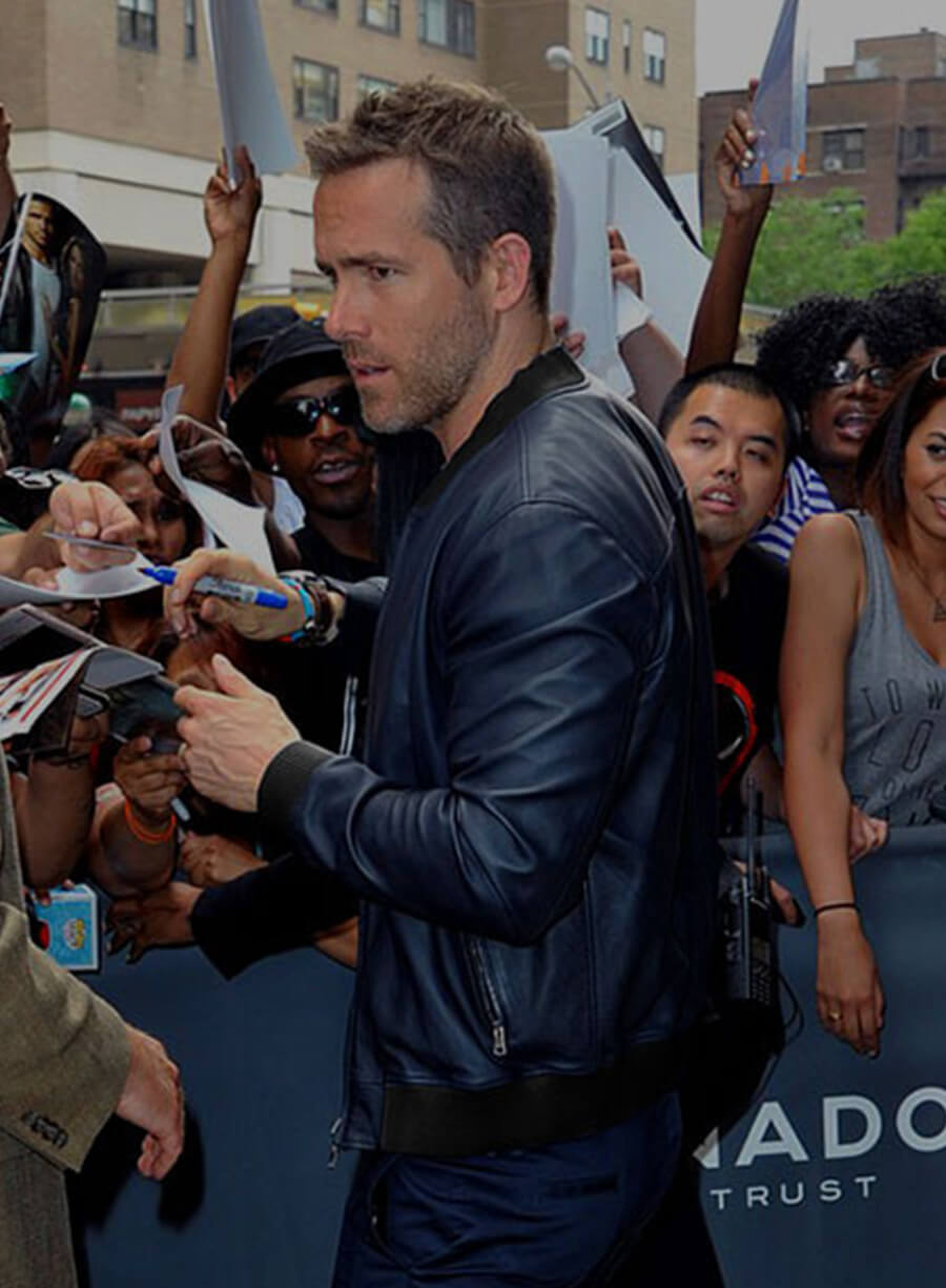 Harpoon Ryan Reynolds Inspired Black Bomber Jacket