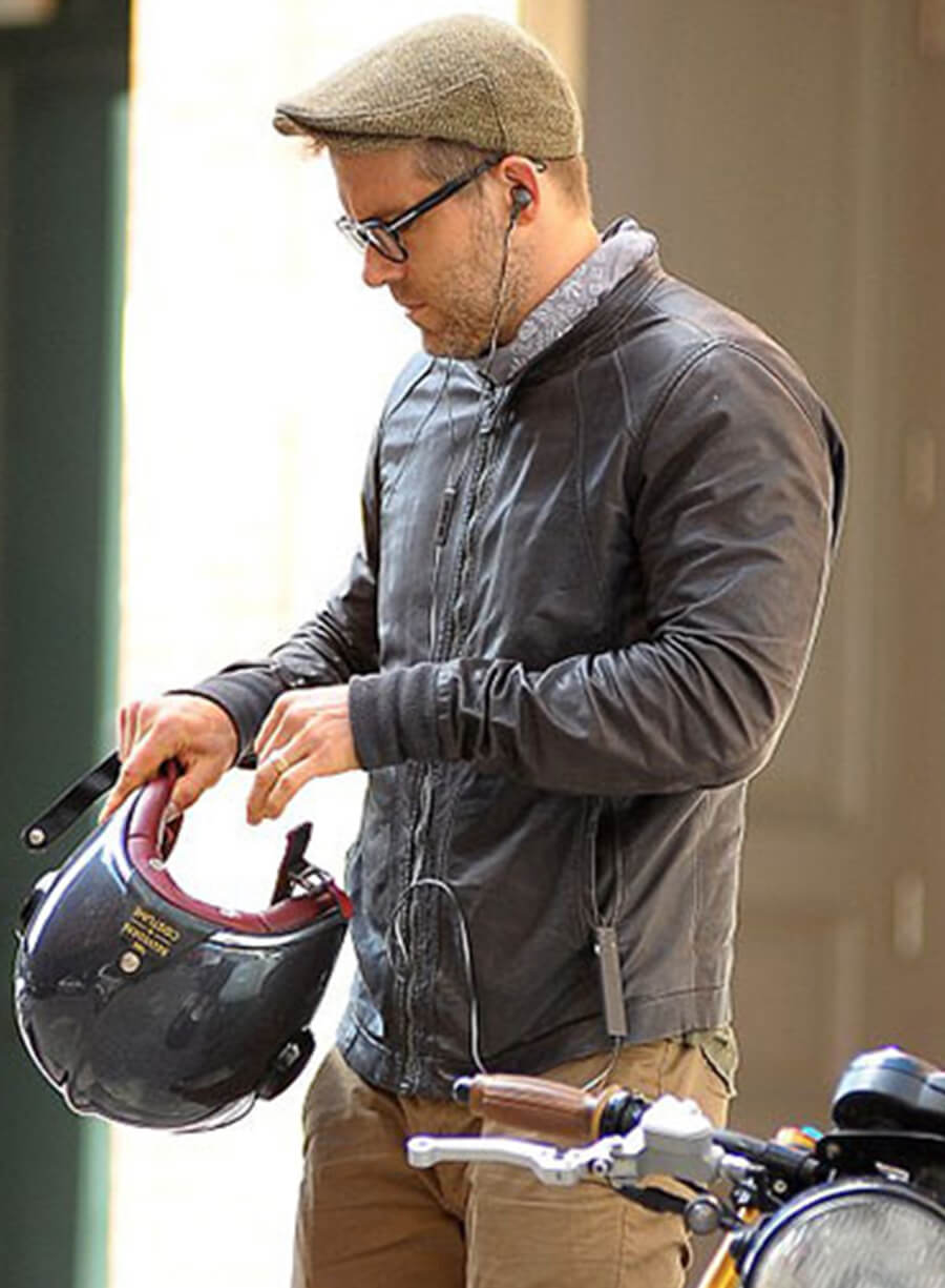 Harpoon Ryan Reynolds Inspired Black Leather Jacket
