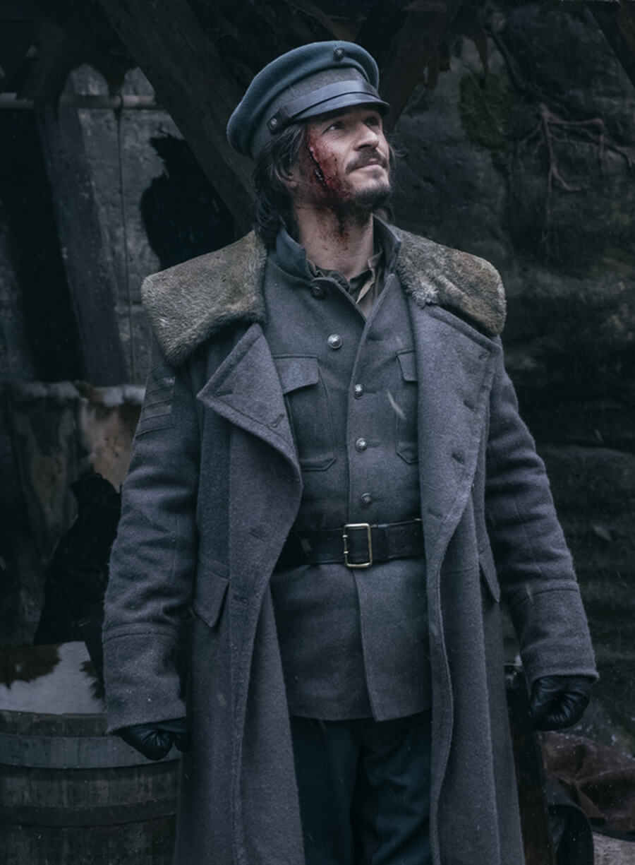Harpoon Rycroft Philostrate Inspired Grey Wool Fabric Coat - Carnival Row Style
