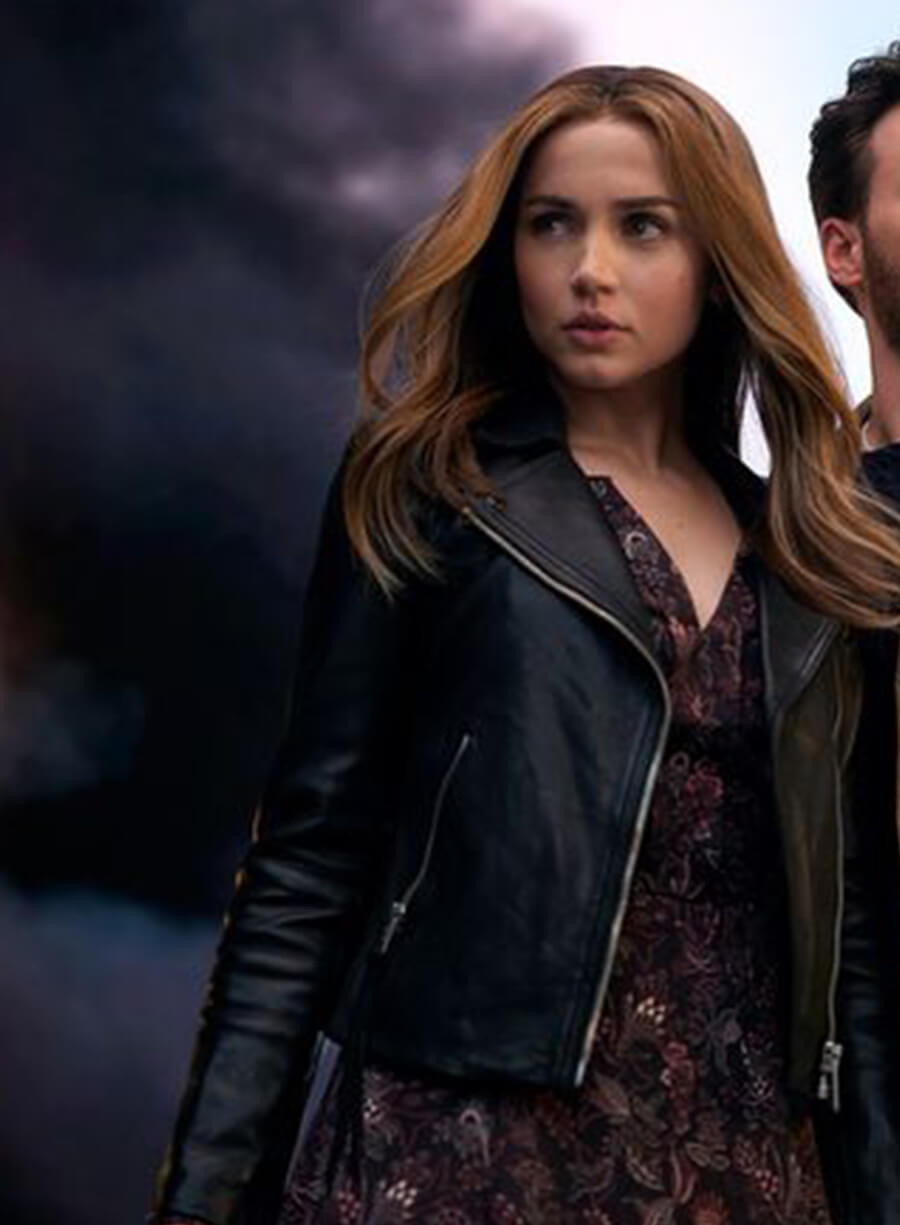 Harpoon Sadie Rhodes Inspired Black Biker Jacket - Ghosted Style