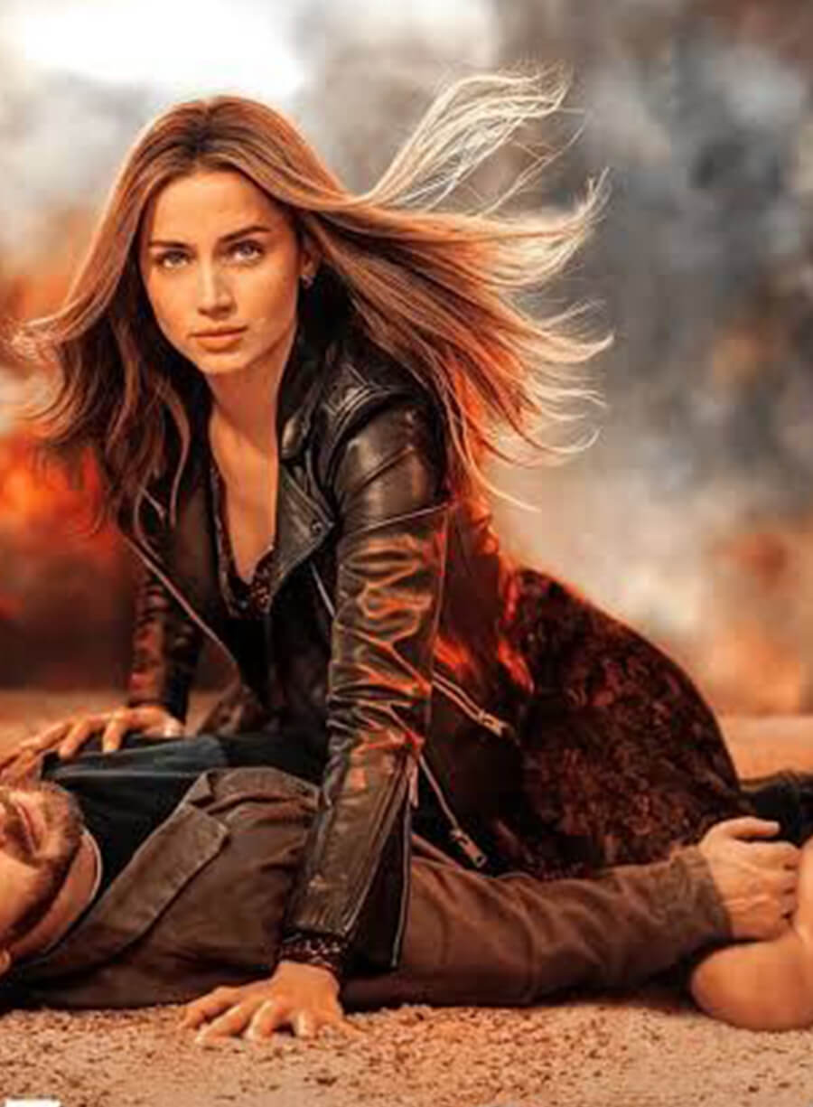 Harpoon Sadie Rhodes Inspired Black Biker Jacket - Ghosted Style
