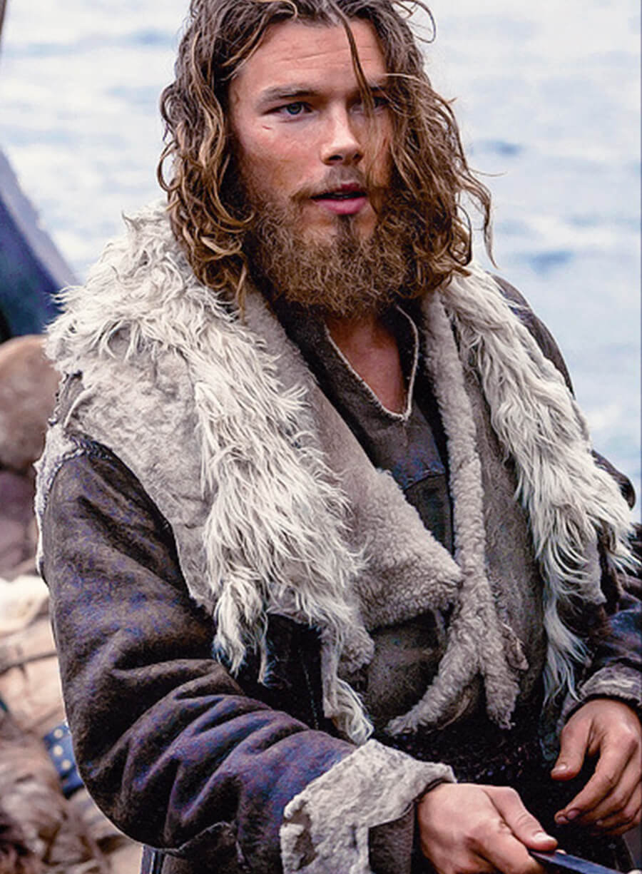 Harpoon Sam Corlett Inspired Distressed Brown Real Leather Coat - Vikings Valhalla Series Style