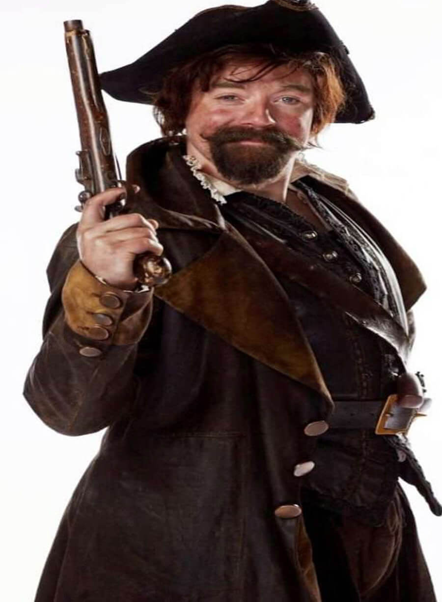 Sam Swift Doctor Who Rufus Hound Brown Coat