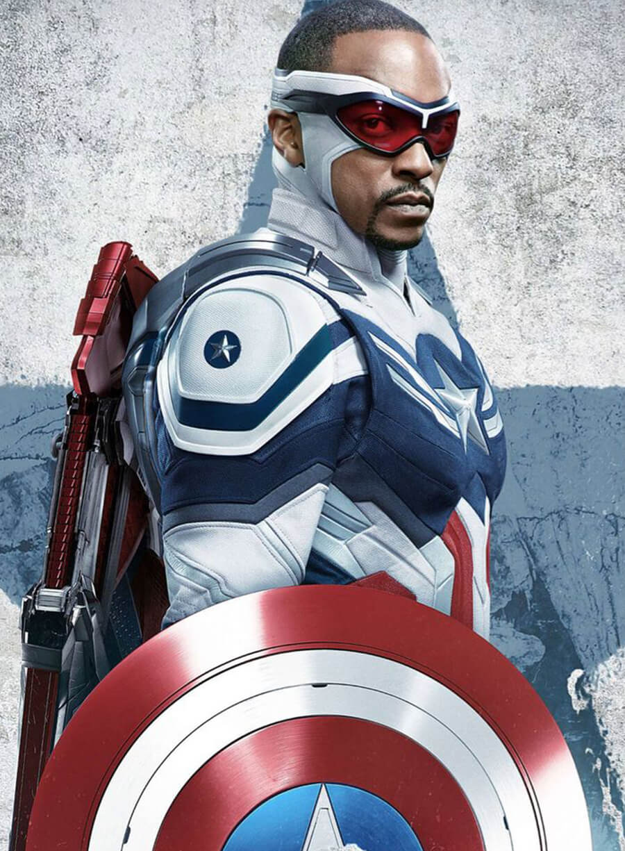 Harpoon Sam Wilson Inspired Multicolor Faux leather / Real Leather Costume Jacket - Captain America: Brave New World 2025 Style