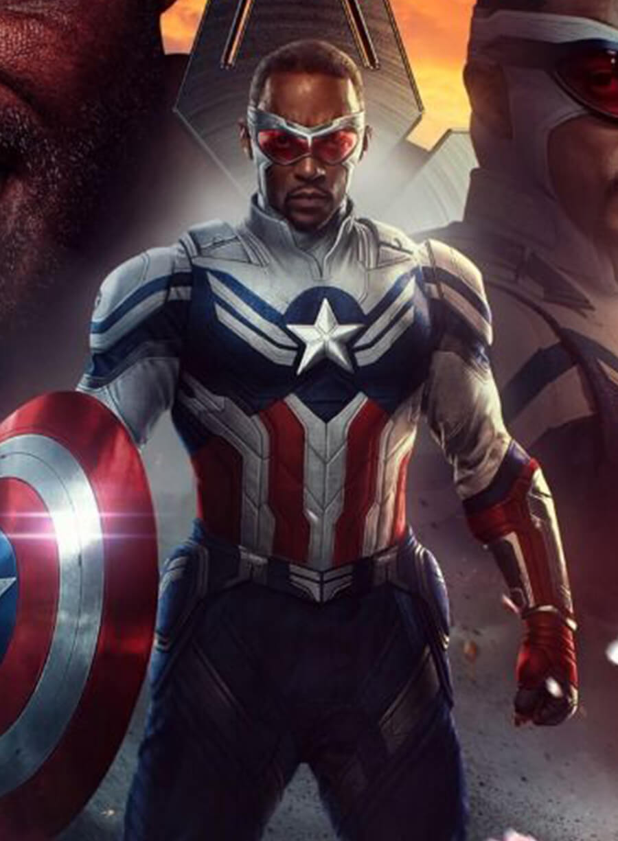 Harpoon Sam Wilson Inspired Multicolor Faux leather / Real Leather Costume Jacket - Captain America: Brave New World 2025 Style