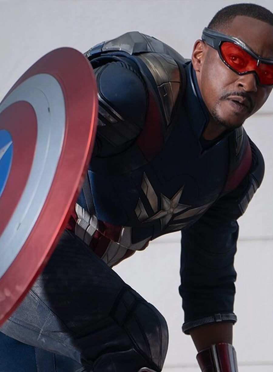 Harpoon Sam Wilson Inspired Multicolor Faux leather / Real Leather Costume Jacket - Captain America: Brave New World Style