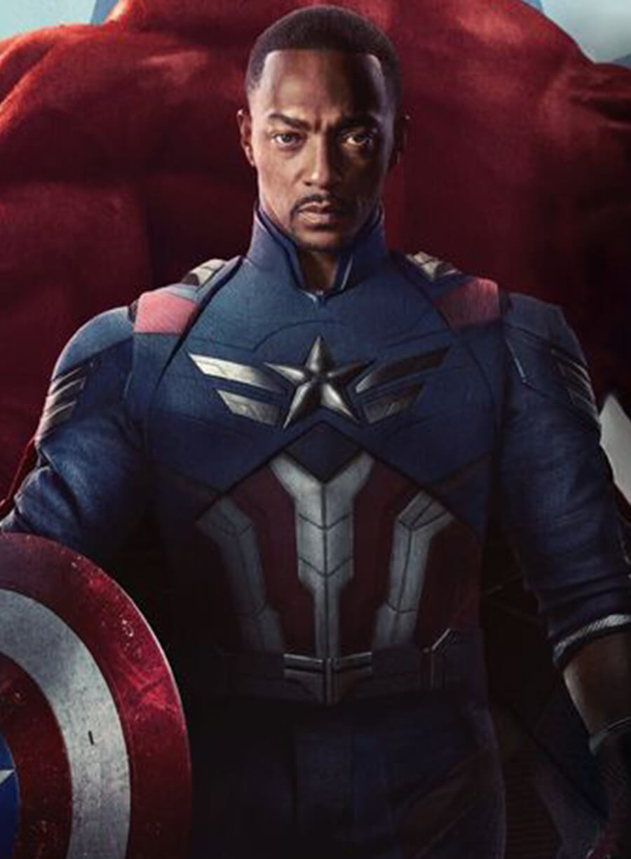 Harpoon Sam Wilson Inspired Multicolor Faux leather / Real Leather Costume Jacket - Captain America: Brave New World Style