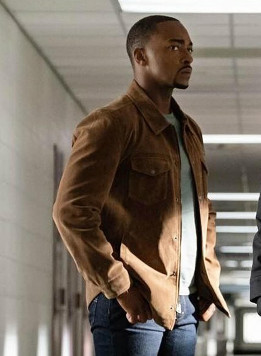 Harpoon Sam Wilson Inspired Brown Leather Jacket - The Falcon and the Winter Soldier Style