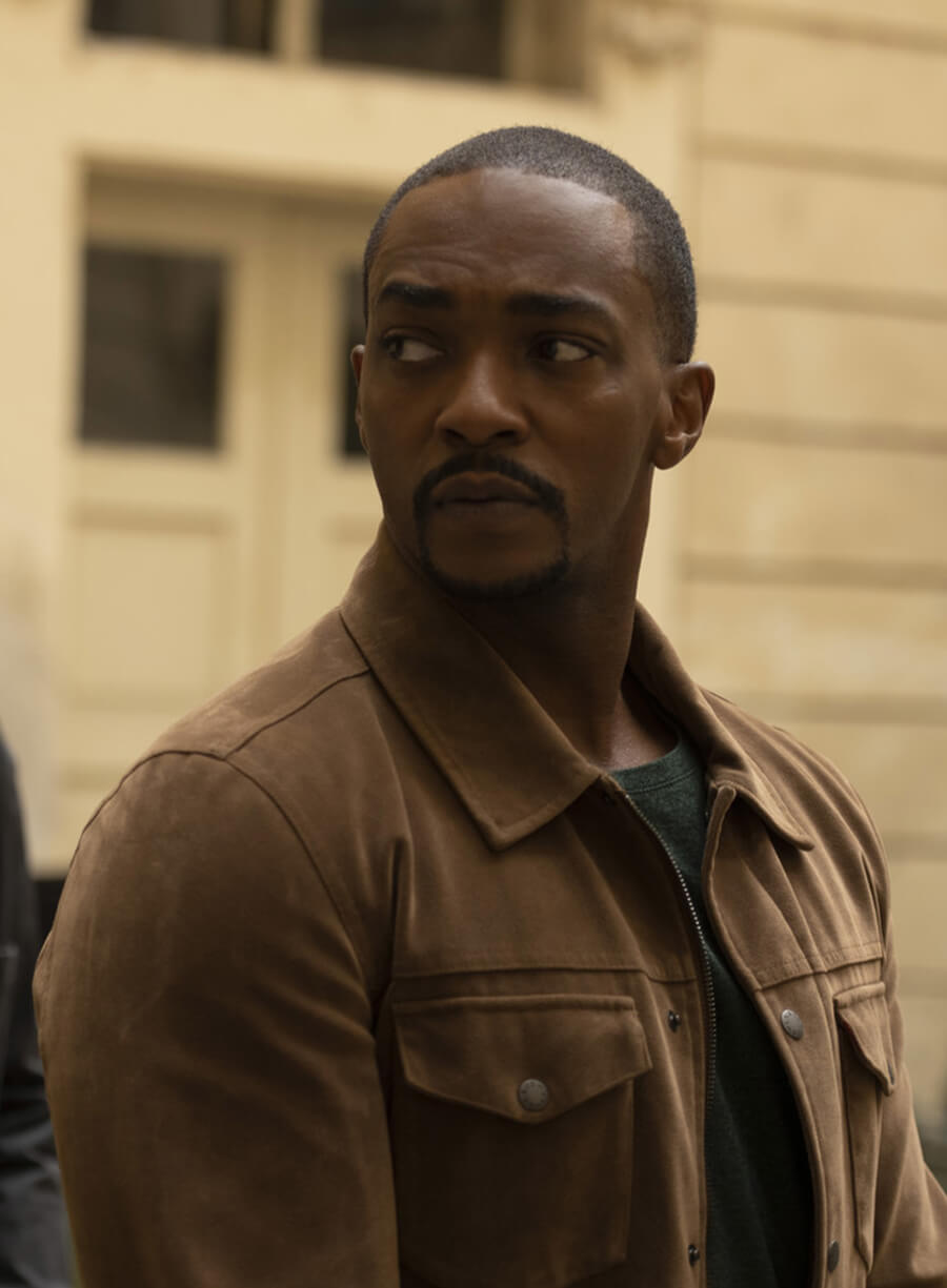 Harpoon Sam Wilson Inspired Brown Leather Jacket - The Falcon and the Winter Soldier Style