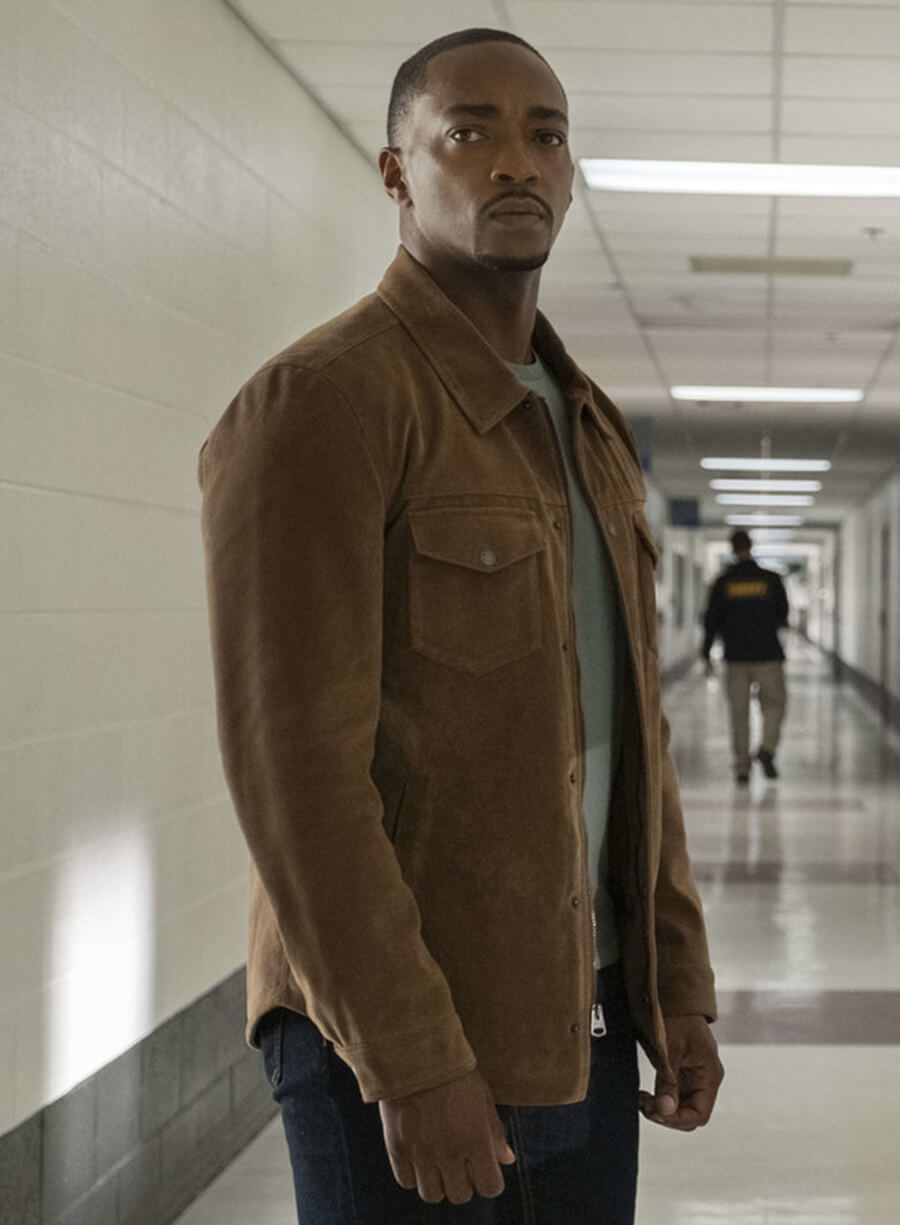 Harpoon Sam Wilson Inspired Brown Leather Jacket - The Falcon and the Winter Soldier Style