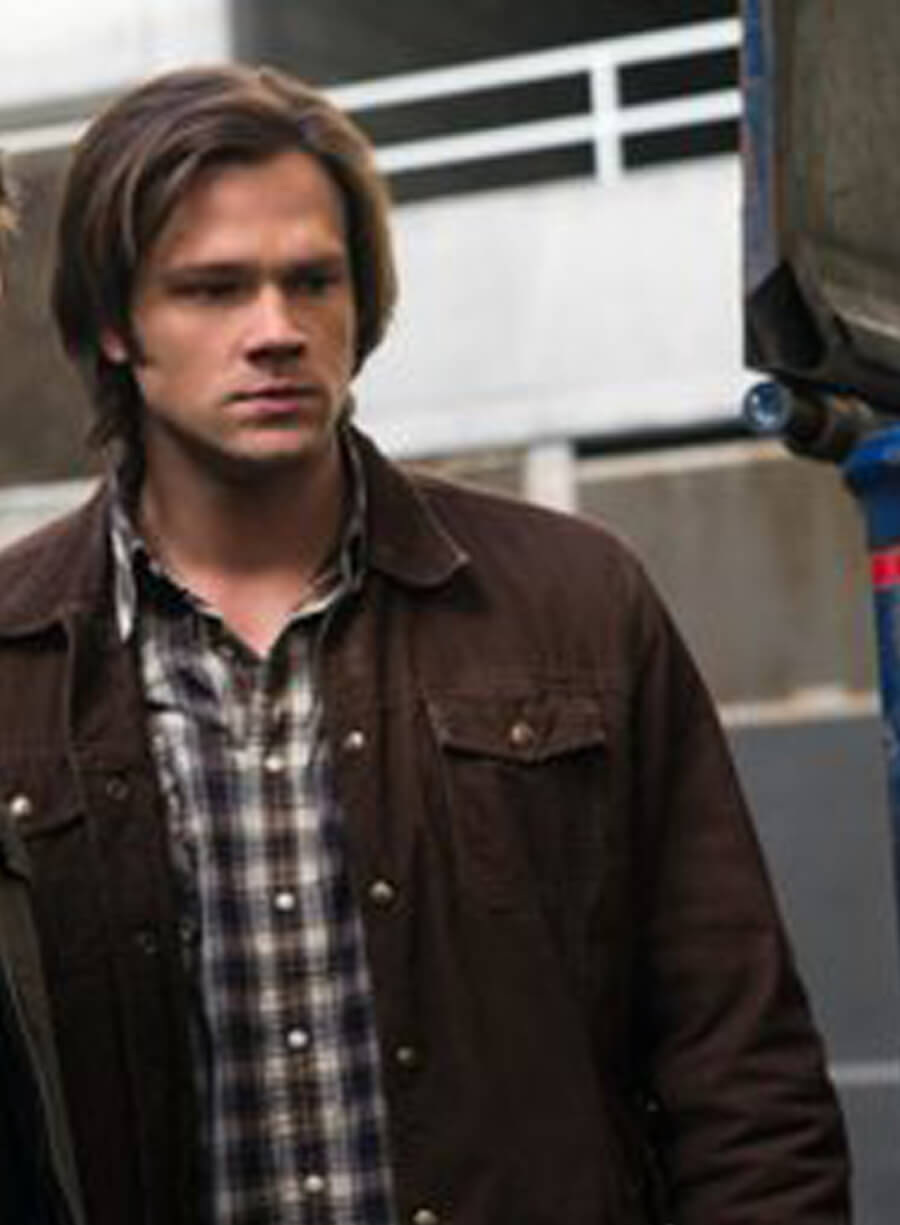 Harpoon Sam Winchester Inspired Brown Cotton Fabric Cotton Jacket - Supernatural Tv Series Style