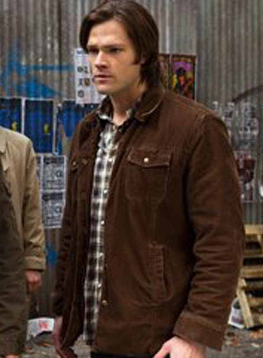 Harpoon Sam Winchester Inspired Brown Cotton Fabric Cotton Jacket - Supernatural Tv Series Style