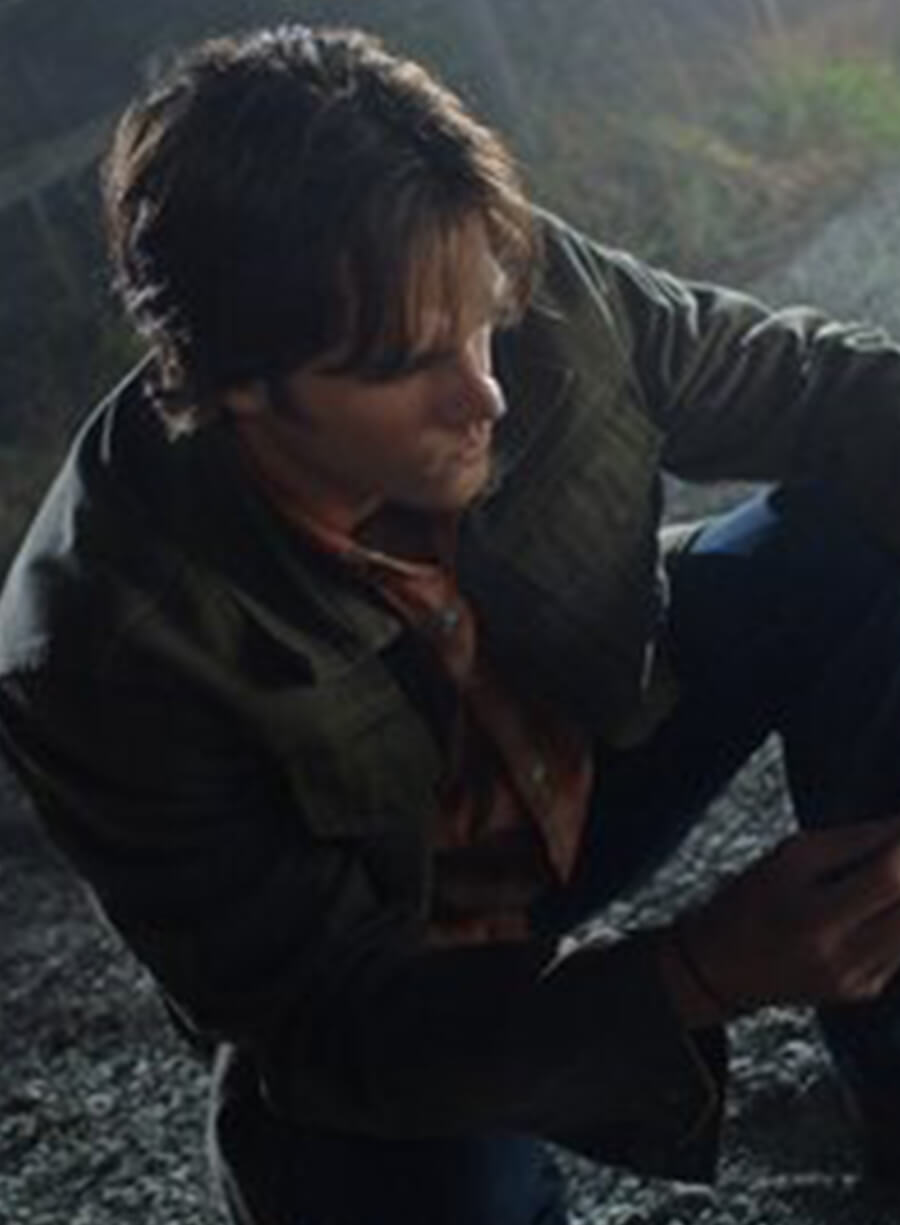 Harpoon Sam Winchester Inspired Green Cotton Fabric Cotton Jacket - Supernatural Tv Series Style