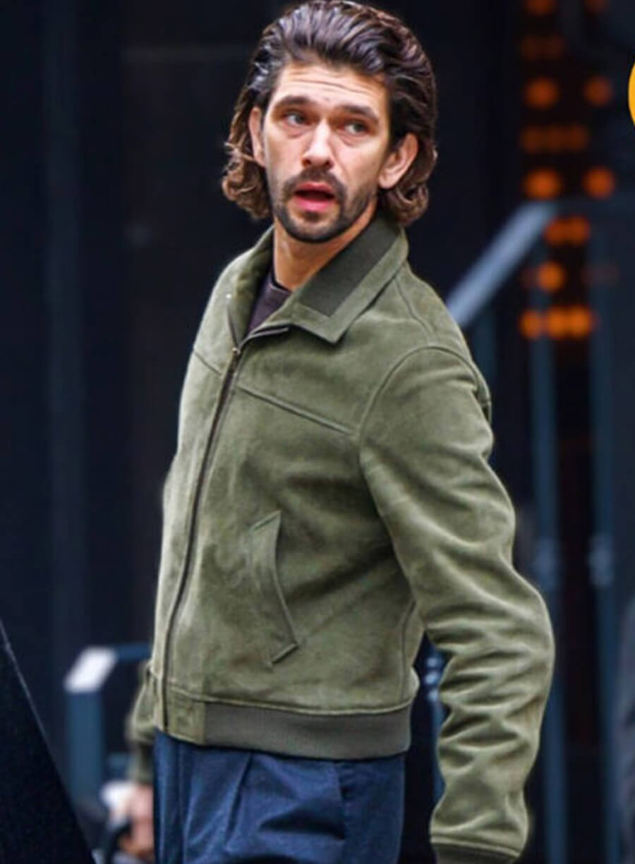 Harpoon Sam Young Inspired Green Suede Leather Leather Jacket - Black Doves Style