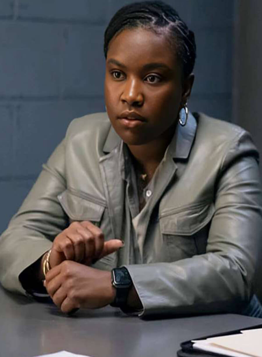 Harpoon Samira Parker Inspired Grey Leather Jacket