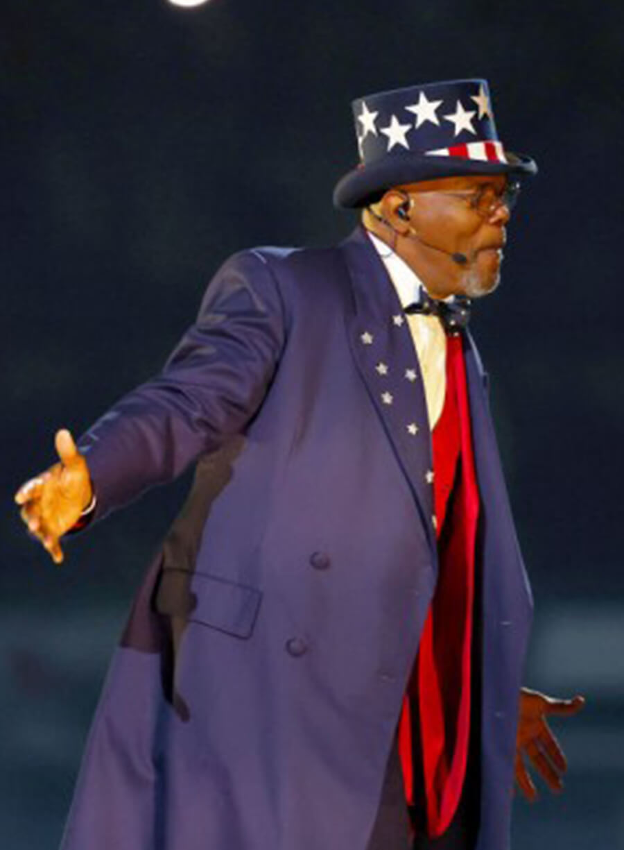 Harpoon Samuel L. Jackson Inspired Blue Coat - Super Bowl 2025 Style