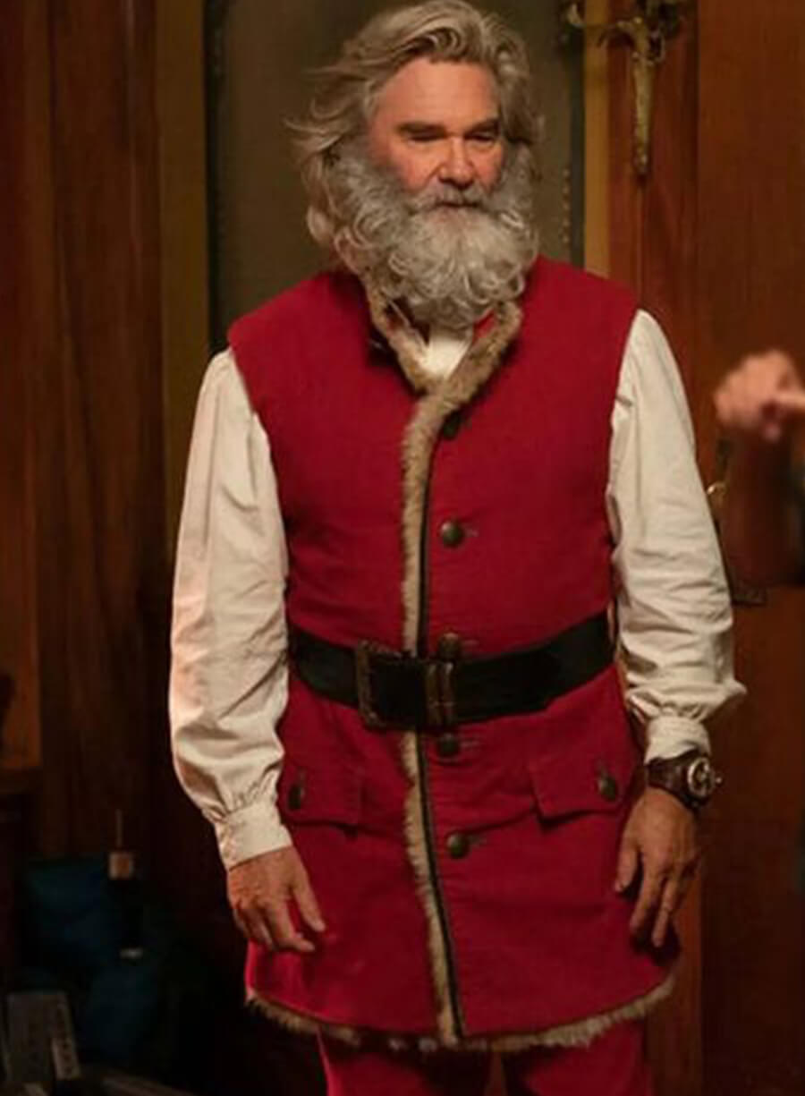 Harpoon Santa Claus The Christmas Chronicles Vest Inspired Red Leather Jacket