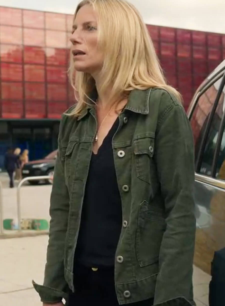 Harpoon Eva Birthistle Inspired Green Cotton Jacket - Bad Sisters Style