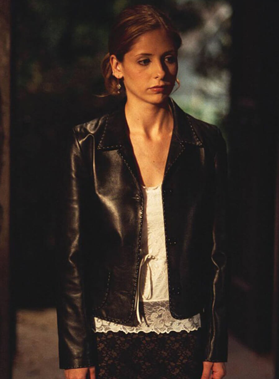 Harpoon Buffy Summers Inspired Black Leather Jacket - Buffy The Vampire Slayer Style