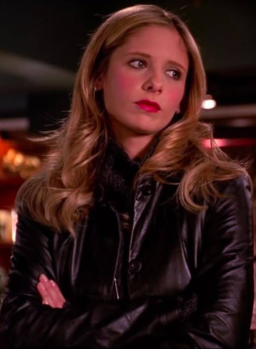 Harpoon Buffy Summers Inspired Black Leather Jacket - Buffy The Vampire Slayer Style