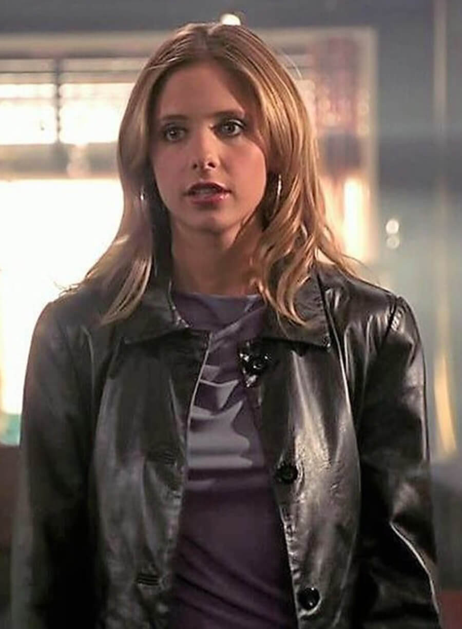 Harpoon Buffy Summers Inspired Black Leather Jacket - Buffy The Vampire Slayer Style