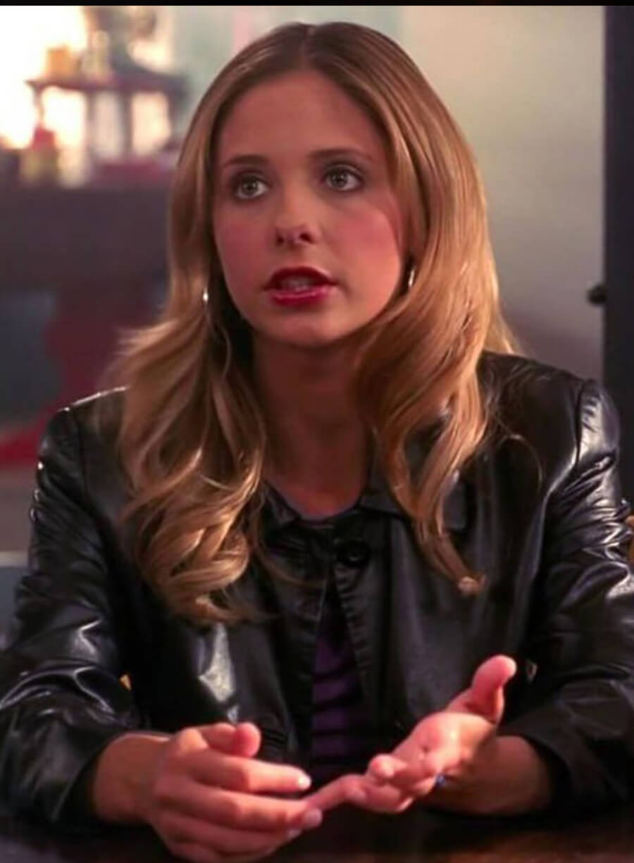 Harpoon Buffy Summers Inspired Black Leather Jacket - Buffy The Vampire Slayer Style