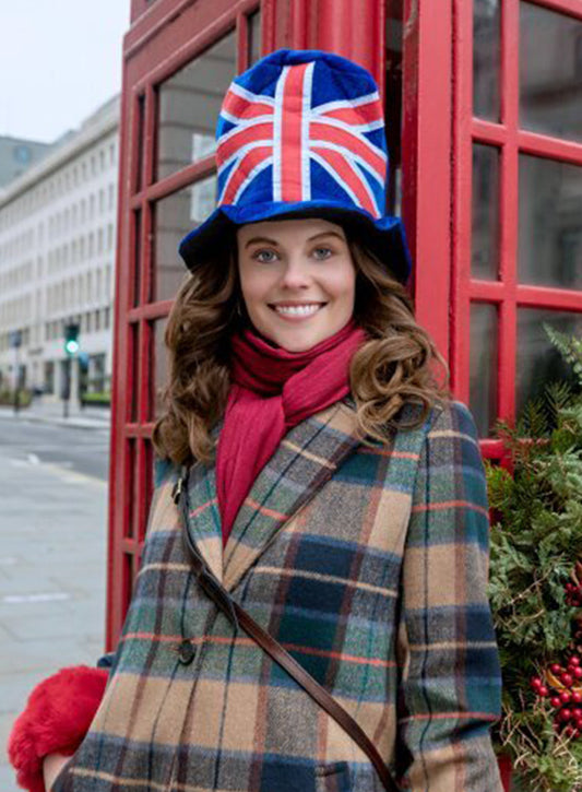 Harpoon Georgia Bright Inspired Multicolor Coat - Christmas in Notting Hill Style