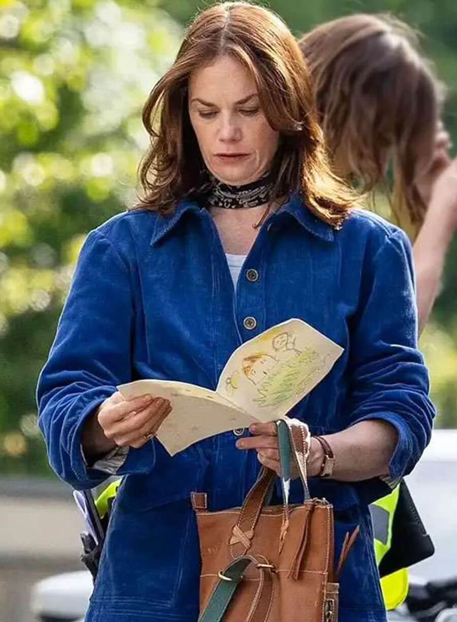 Harpoon Sarah Tucker Inspired Blue Leather Jacket - Down Cemetery Road Style